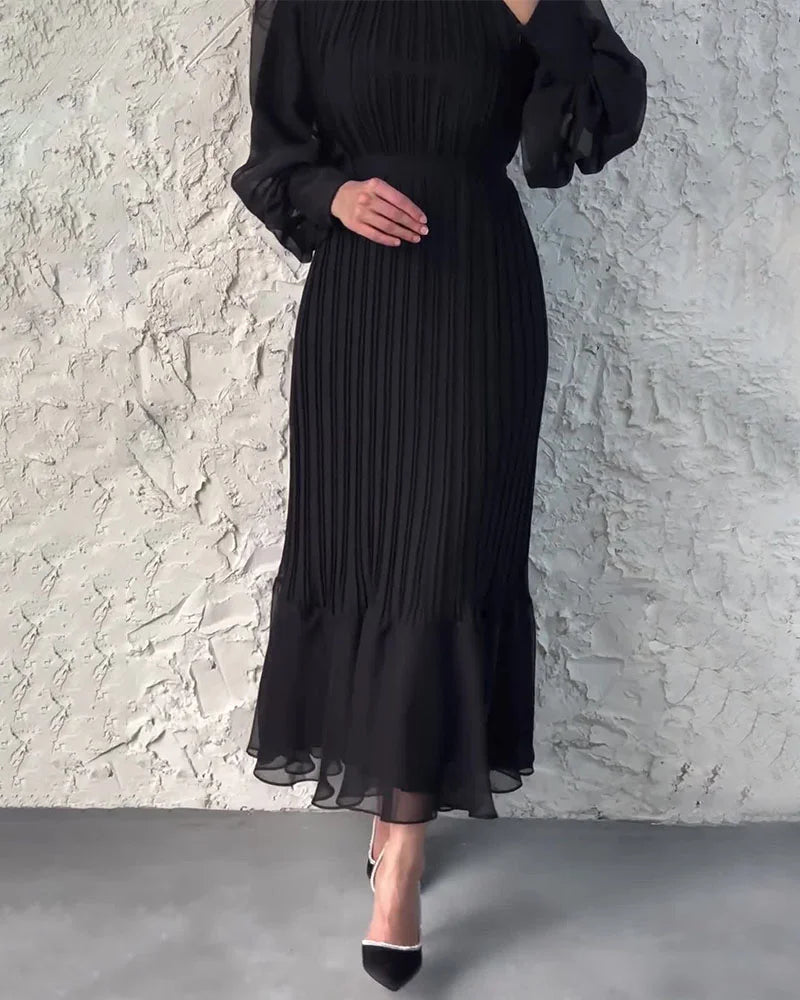💖Limited Sale 50% OFF💖Sophisticated long pleated dress