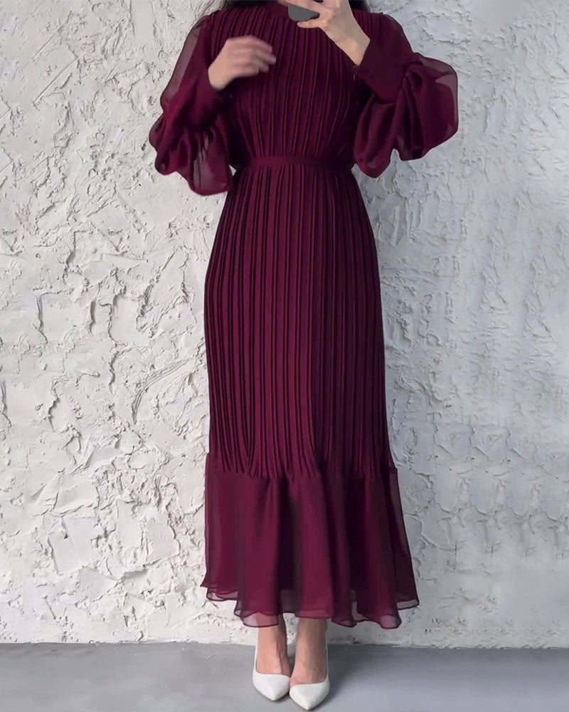 💖Limited Sale 50% OFF💖Sophisticated long pleated dress