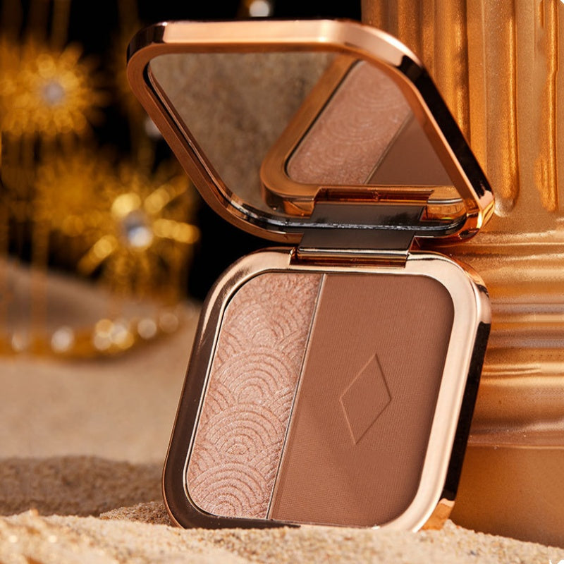 💖Limited Sale 50% OFF💖Two Tone Highlighter Contour Powder Palette