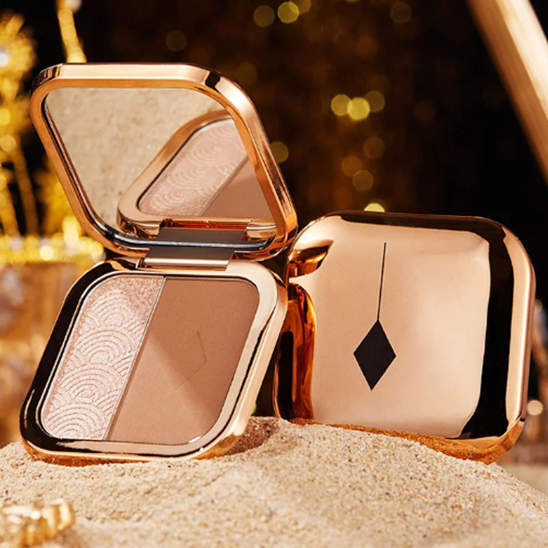 💖Limited Sale 50% OFF💖Two Tone Highlighter Contour Powder Palette