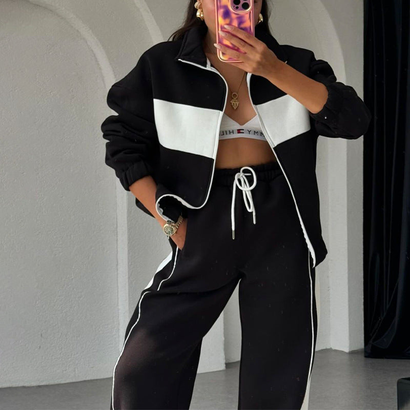 💖Limited Sale 50% OFF💖Women's Two-Piece Color-Block Tracksuit
