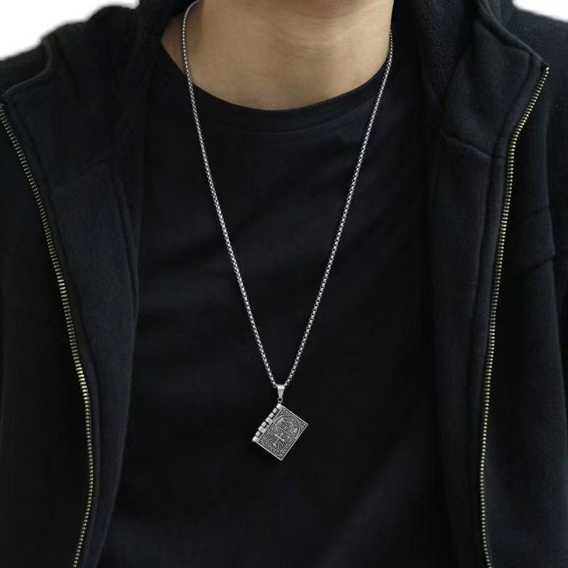 🔥Hot Sale 50% Off🔥Vintage Bible Pendant Necklace