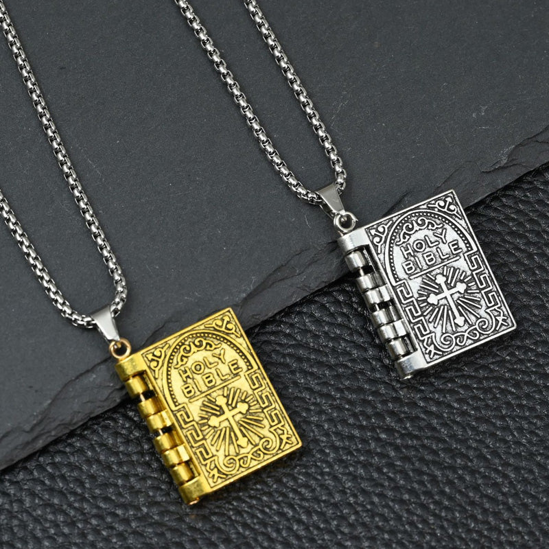 🔥Hot Sale 50% Off🔥Vintage Bible Pendant Necklace