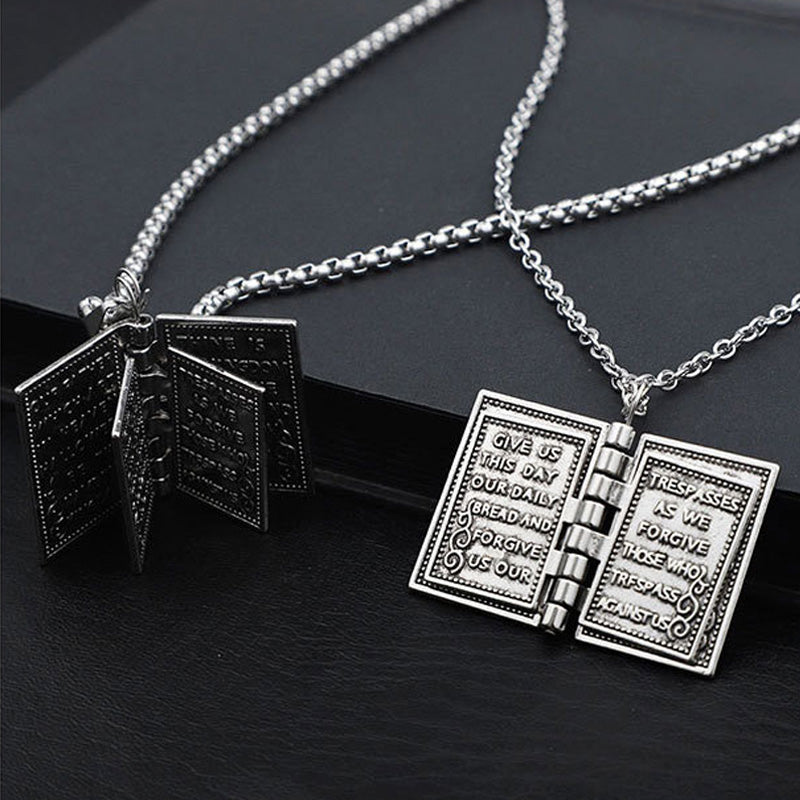 🔥Hot Sale 50% Off🔥Vintage Bible Pendant Necklace