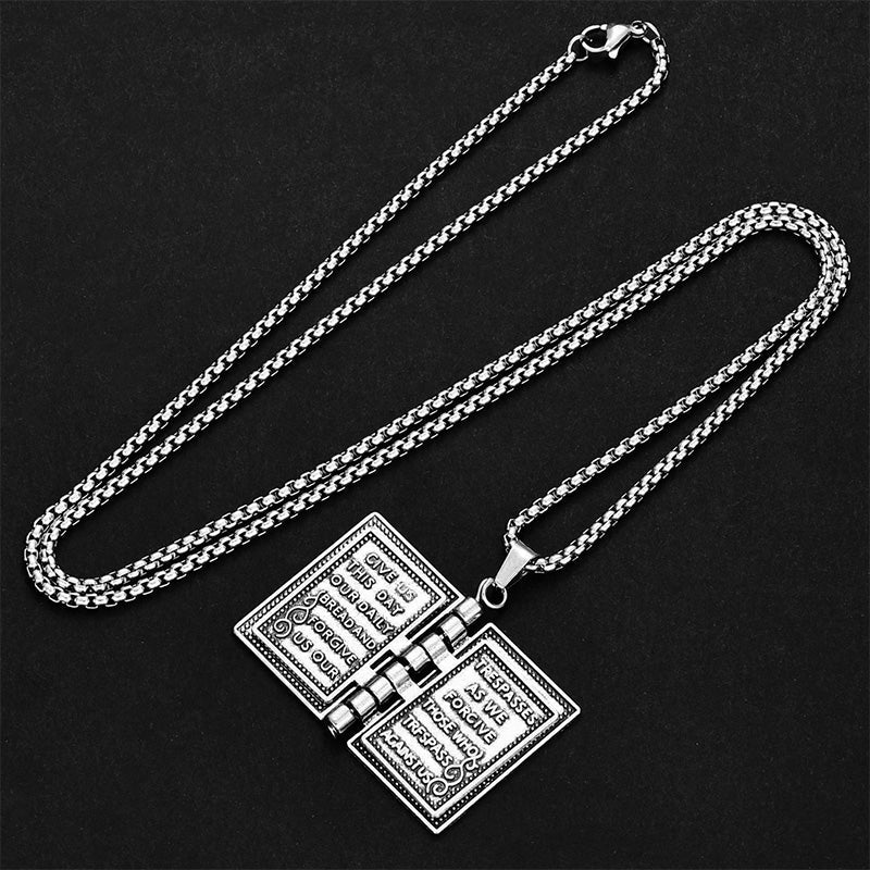 🔥Hot Sale 50% Off🔥Vintage Bible Pendant Necklace