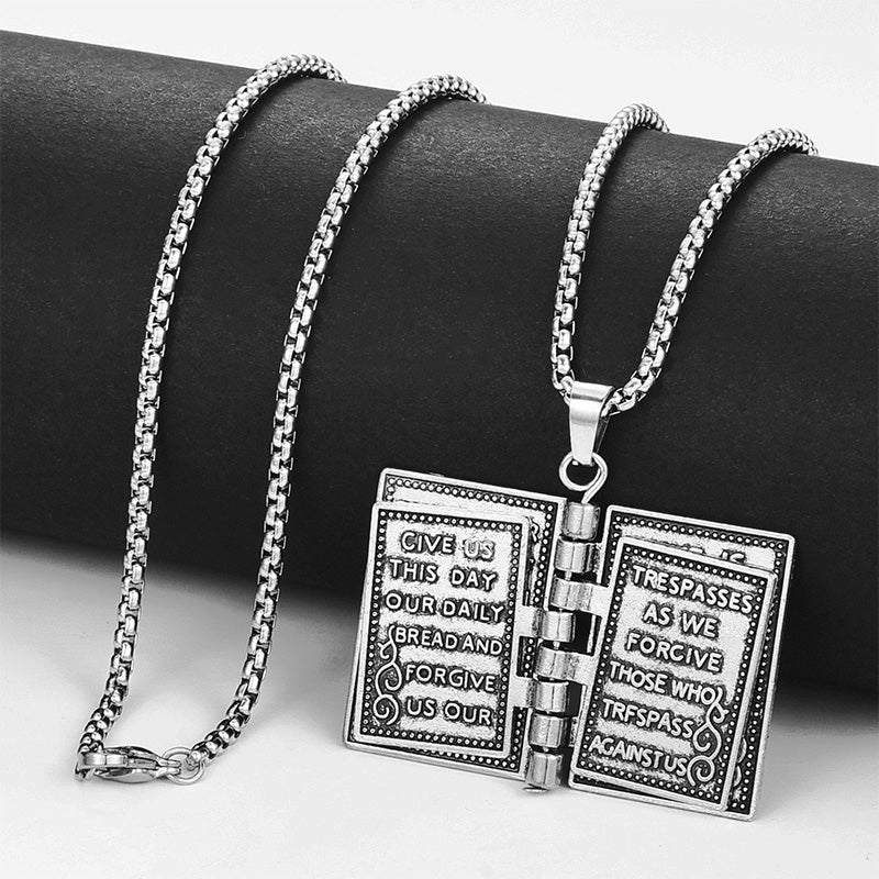 🔥Hot Sale 50% Off🔥Vintage Bible Pendant Necklace