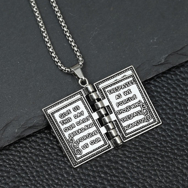 🔥Hot Sale 50% Off🔥Vintage Bible Pendant Necklace