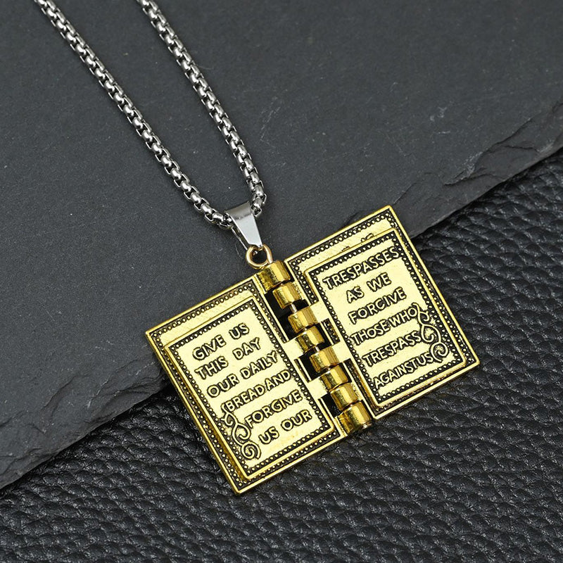 🔥Hot Sale 50% Off🔥Vintage Bible Pendant Necklace