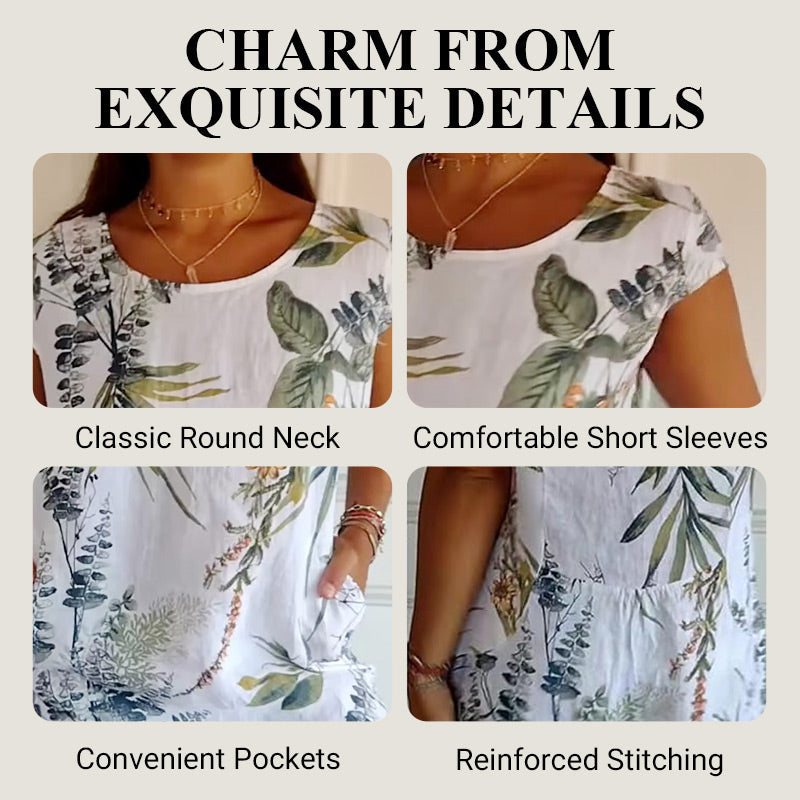 💖Limited Sale 50% OFF💖Casual Printed Dress with Pockets