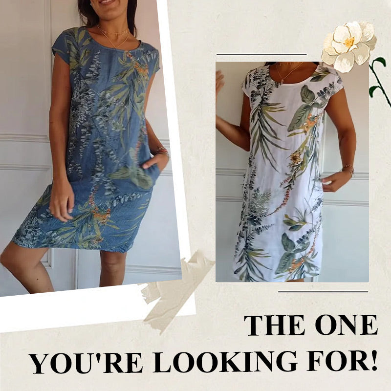 💖Limited Sale 50% OFF💖Casual Printed Dress with Pockets