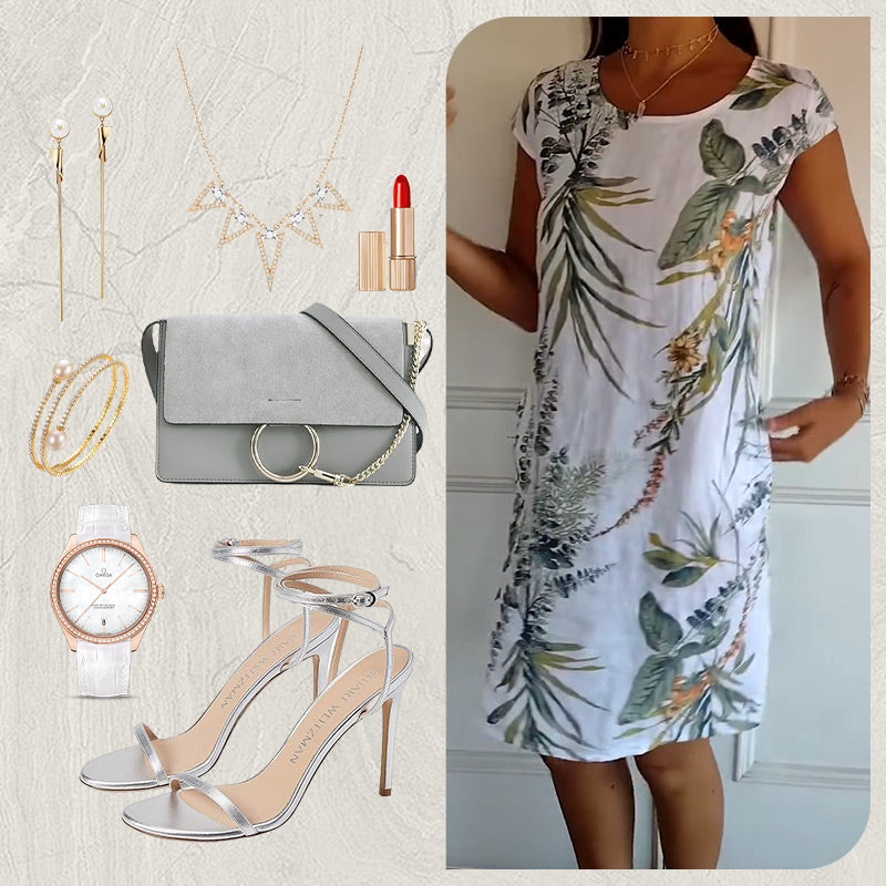 💖Limited Sale 50% OFF💖Casual Printed Dress with Pockets