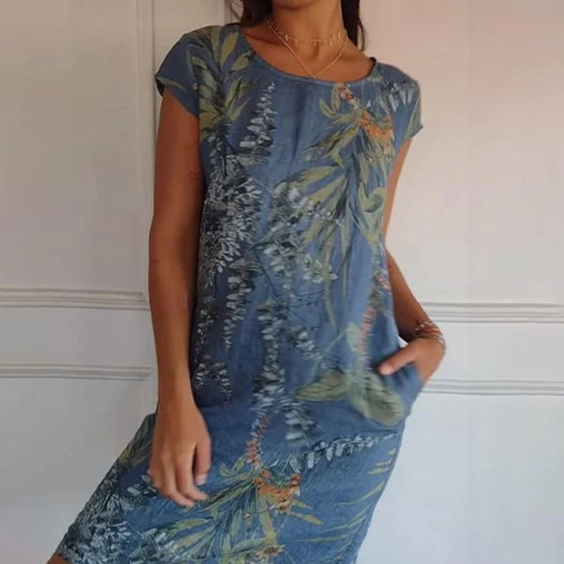 💖Limited Sale 50% OFF💖Casual Printed Dress with Pockets