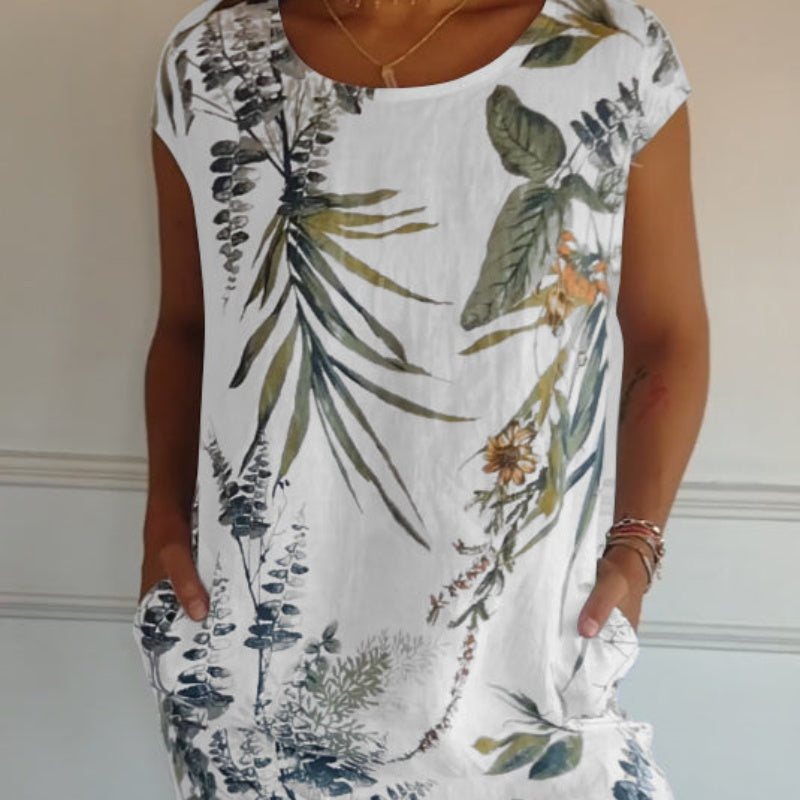 💖Limited Sale 50% OFF💖Casual Printed Dress with Pockets