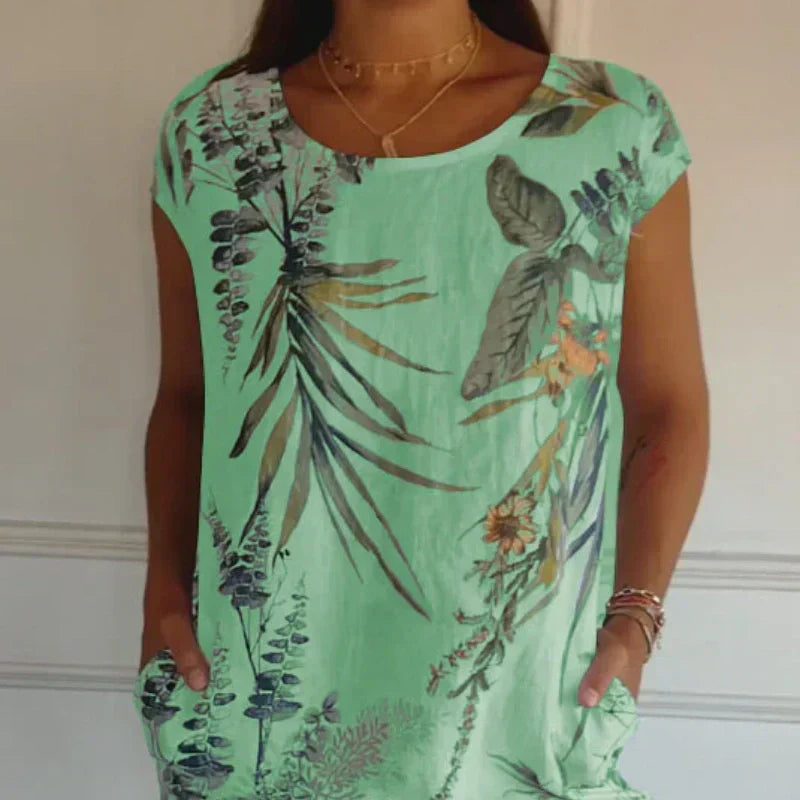 💖Limited Sale 50% OFF💖Casual Printed Dress with Pockets