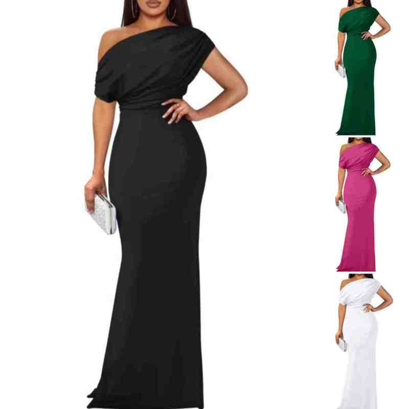 💖Limited Sale 50% OFF💖Women's Elegant Solid Color Strapless Slim Long Dresses
