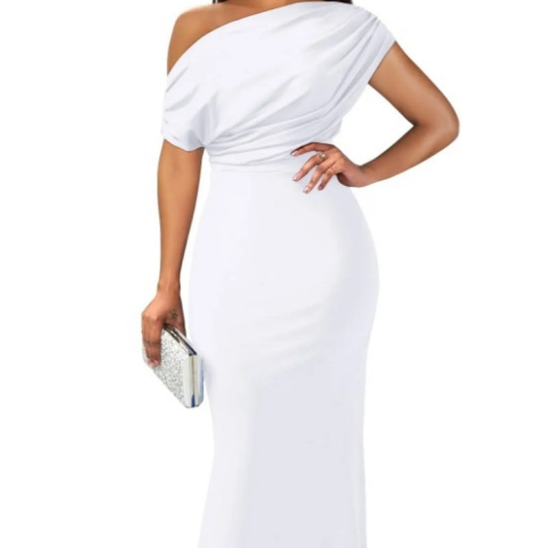 💖Limited Sale 50% OFF💖Women's Elegant Solid Color Strapless Slim Long Dresses