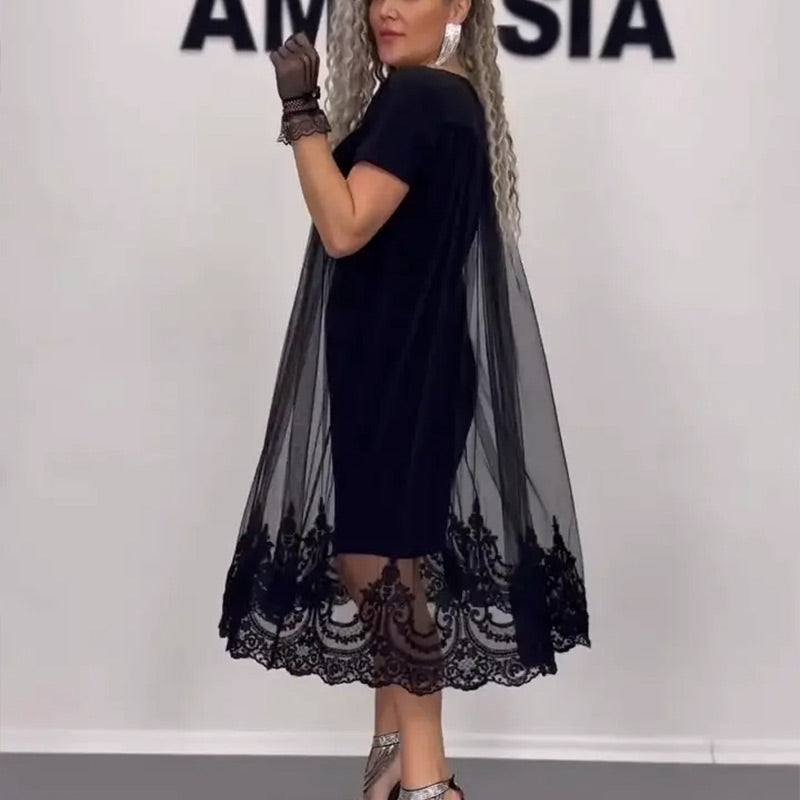 💖Limited Sale 50% OFF💖Women's Black Printed Cotton Dress