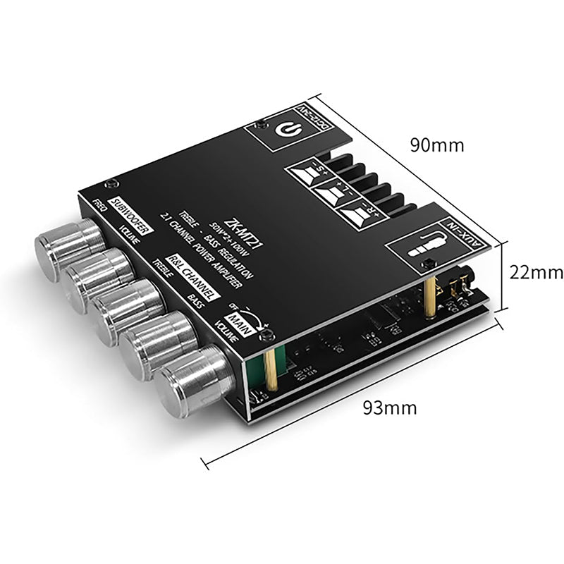 🔊🎵2.1 Channel Bluetooth-Compatible Audio Power Amplifier Module📡 Wireless Connection, Powerful Sound, Ideal for Music Lovers!