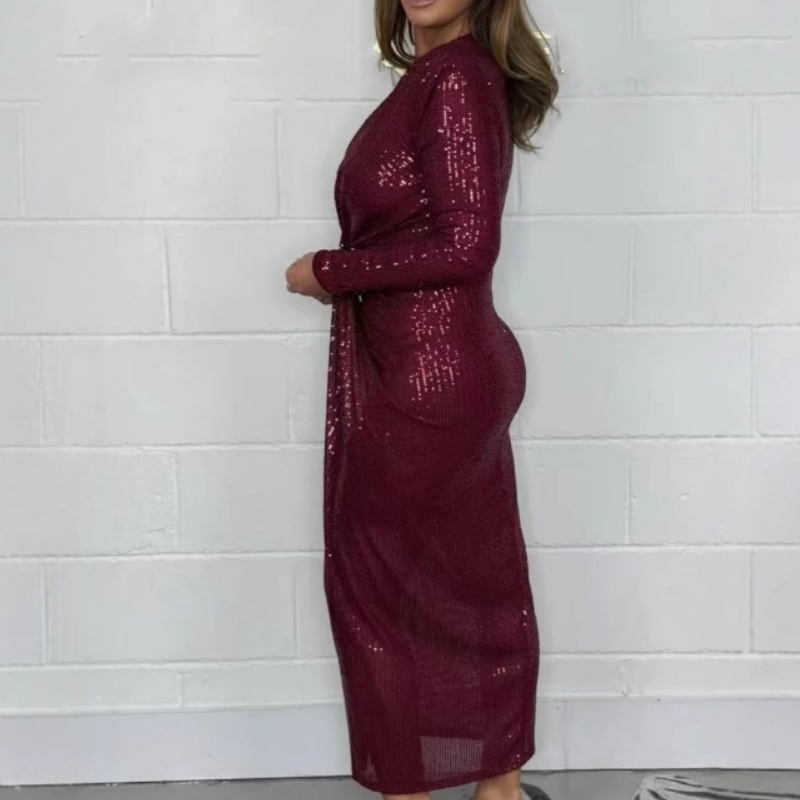 💖Limited Sale 50% OFF💖Sexy Sequined Deep V-Neck Dress