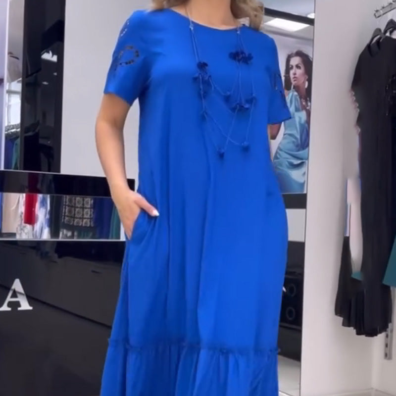 💕Limited Sale 50% OFF💕Women's Round Neck Loose Dress