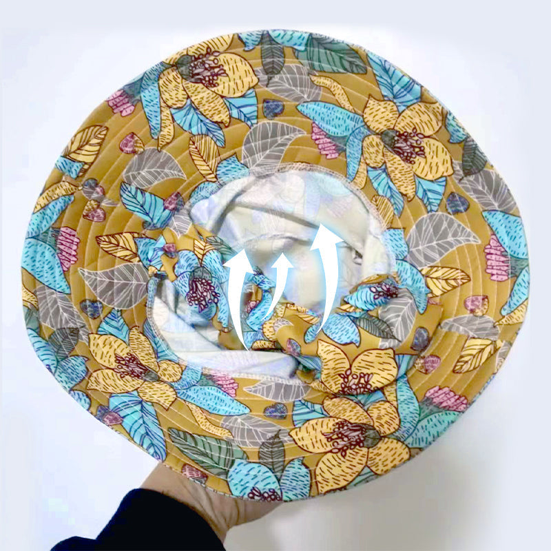 ⏳ Limited time 50% off! 💥Floral Large Brimmed Sun Hat with Mask(The more you buy, the higher the discount)