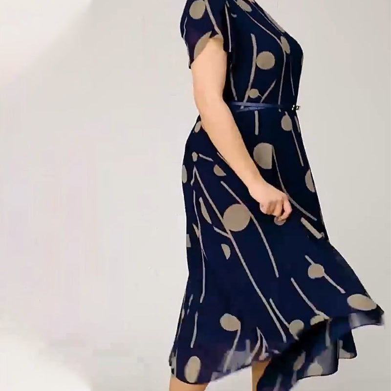 🔥2025 New Design 50% Off🔥Polka Dot Print Mesh Short Sleeve Dress