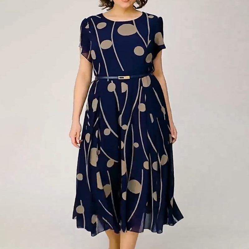 🔥2025 New Design 50% Off🔥Polka Dot Print Mesh Short Sleeve Dress