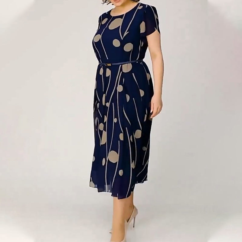 🔥2025 New Design 50% Off🔥Polka Dot Print Mesh Short Sleeve Dress