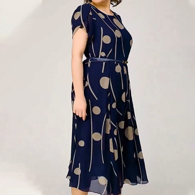 🔥2025 New Design 50% Off🔥Polka Dot Print Mesh Short Sleeve Dress