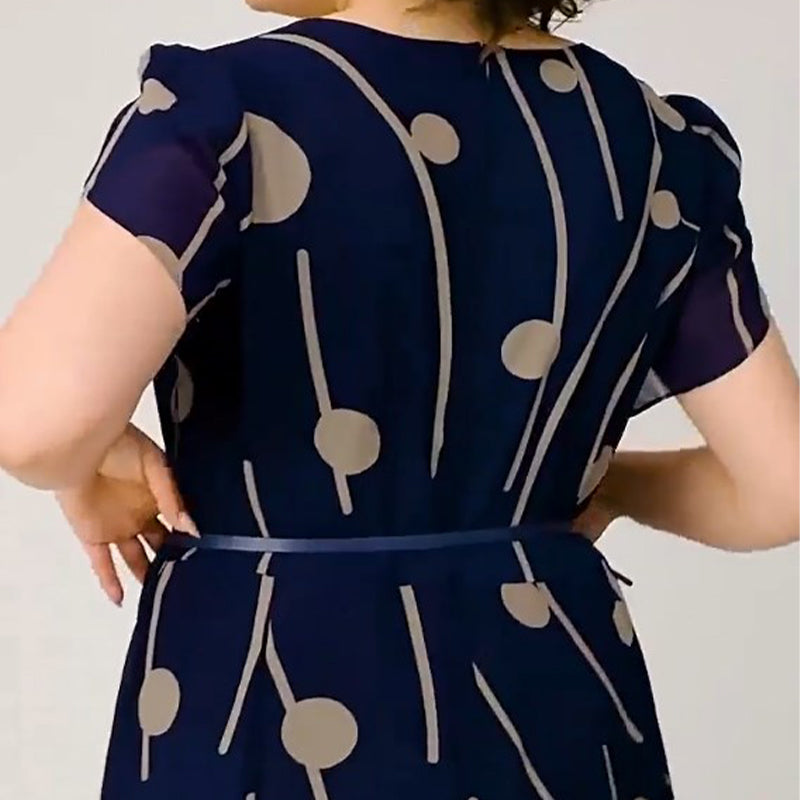 🔥2025 New Design 50% Off🔥Polka Dot Print Mesh Short Sleeve Dress