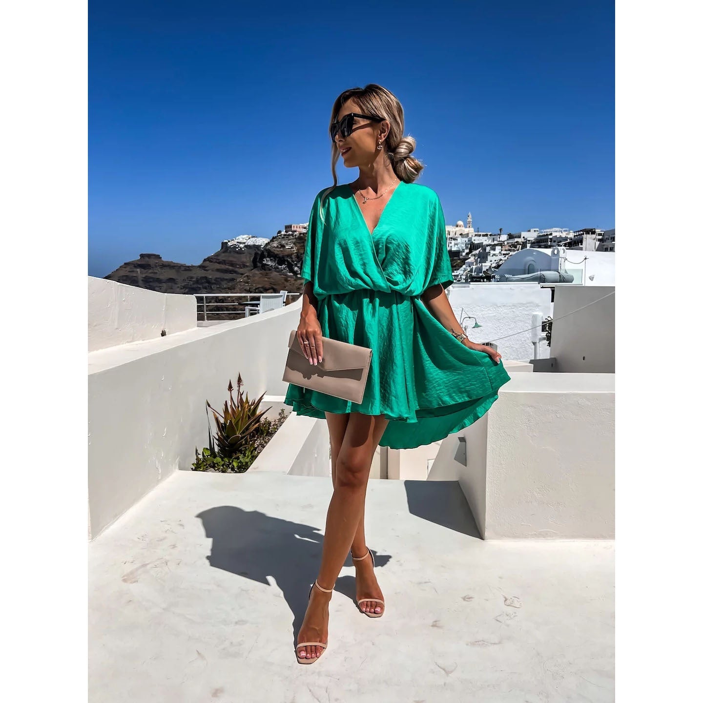 💖Limited Sale 50% OFF💖Women's Fluttering Loose Waist Irregular Hem Dresses