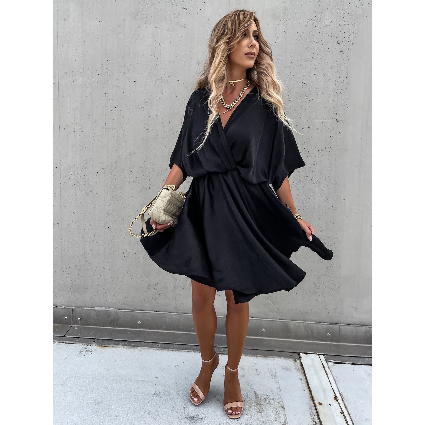💖Limited Sale 50% OFF💖Women's Fluttering Loose Waist Irregular Hem Dresses