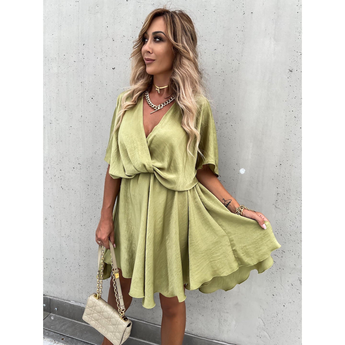 💖Limited Sale 50% OFF💖Women's Fluttering Loose Waist Irregular Hem Dresses
