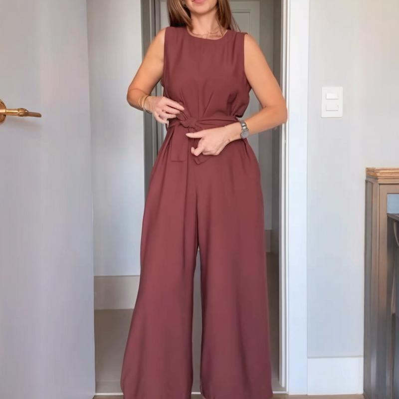 💖LAST DAY PROMOTION - 50%OFF💖Women's Elegant Sleeveless Wide Leg Jumpsuit