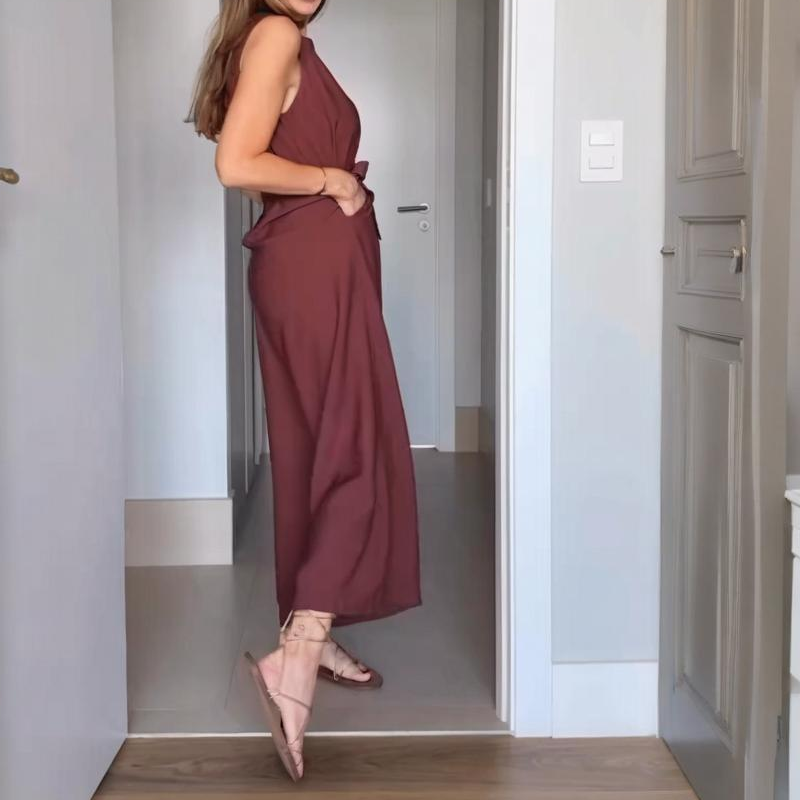 💖LAST DAY PROMOTION - 50%OFF💖Women's Elegant Sleeveless Wide Leg Jumpsuit