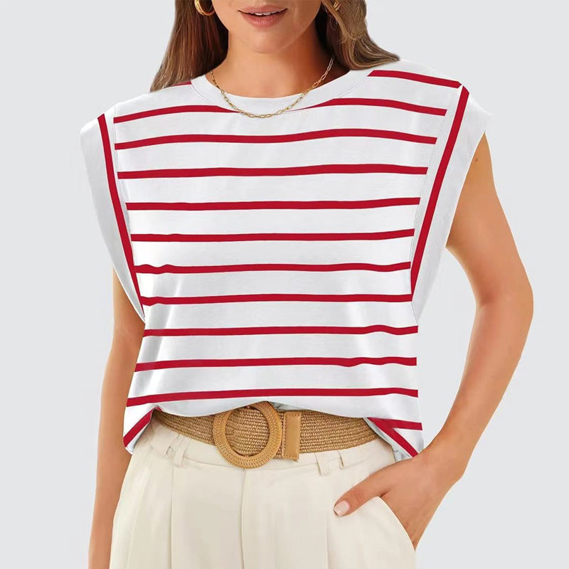 💖Last Day 50% OFF💖Women's Fashionable Versatile Striped Sleeveless Top