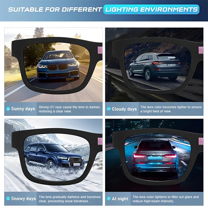 ✨LAST DAY SALE 50% OFF✨Auto-Dimming Sunglasses - HD Vision in Any Light 🌥️🛡️ 100% UV Blocking