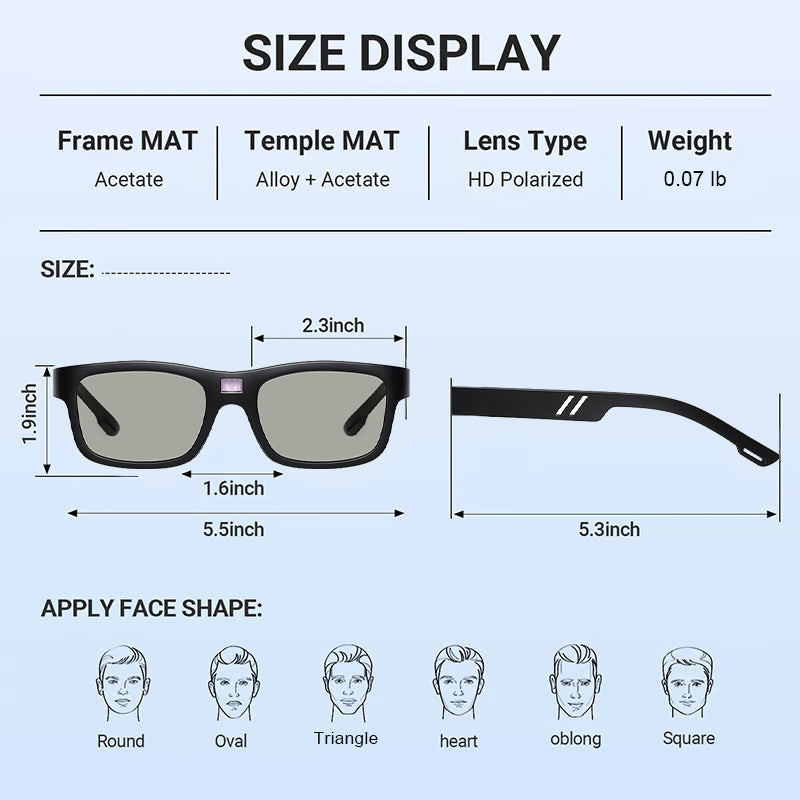 ✨LAST DAY SALE 50% OFF✨Auto-Dimming Sunglasses - HD Vision in Any Light 🌥️🛡️ 100% UV Blocking