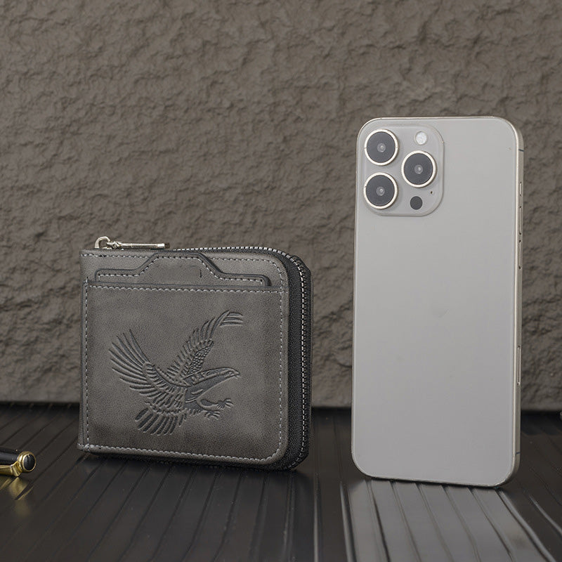 🔥Herrenbrieftasche mit Adlerprägung –🦅Luxusartikel für jeden Mann!🏆