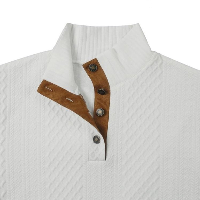 🔥Kostenloser Versand Lässiger Pullover mit langen Ärmeln und Ellbogenpatches für Herren