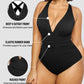 💖Last Day Special Price £12.99!!💥-👙Smart Sculpt Plunge Swimsuit Flatter Your Figure