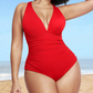 💖Last Day Special Price £12.99!!💥-👙Smart Sculpt Plunge Swimsuit Flatter Your Figure
