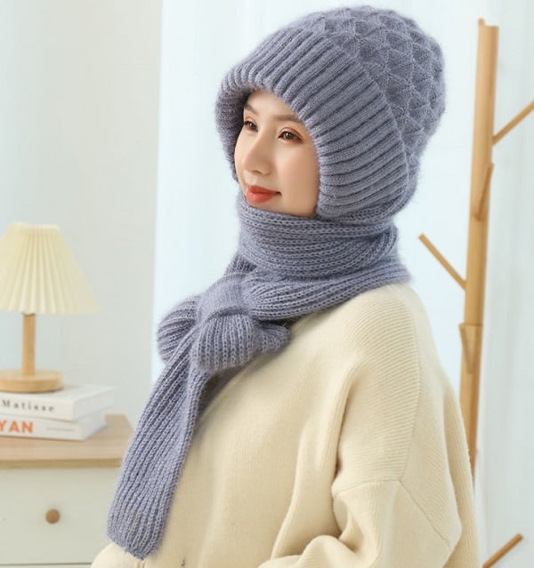 💖Limited Sale 50% OFF💖Winter Versatile Knitted Hooded Scarf for Women