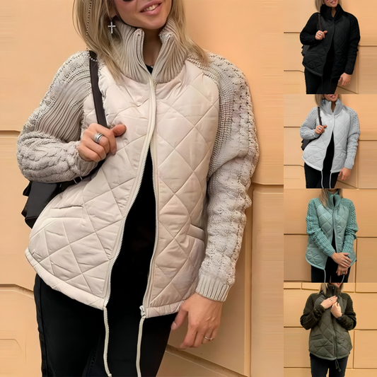 💖Limited Sale 50% OFF💖Women's Knit Patchwork Puffy Jacket