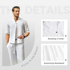 🎉BIG SALE🎉Men's Trendy Cotton Linen Top & Pants Two-Piece Set