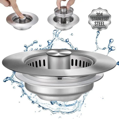 🔥Hot Sale 50% OFF🔥3 in 1 Kitchen Sink Drain Strainer Kitchen Gadgets