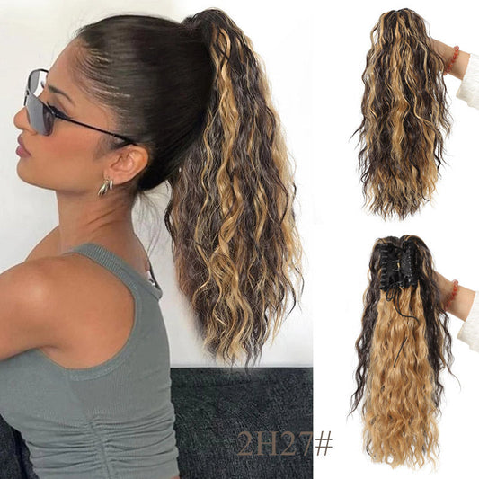 💜 LAST DAY PROMOTION - 50%OFF💜18 Inch Curly Wavy Frizzy Hair Extension with Ponytail✈️ free shipping
