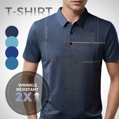 💖LAST DAY SALE 50% OFF💖Men's Loose Cool Breathable Lapel T-Shirt