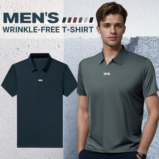 👔LAST DAY PROMOTION - 50%OFF👔Men’s Casual Lapel Breathable Wrinkle-free T-shirt