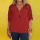 🔥Summer Hot Sale-50% Off🩷Women's Chiffon Zip-up Neck Casual Top